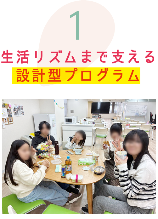 1 生活リズムまで支える設計型プログラム